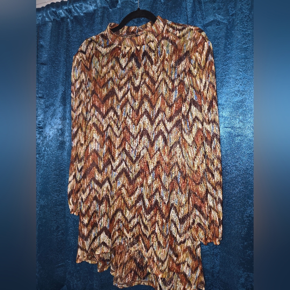 Cato Multicolor Zigzag High-Low Tunic